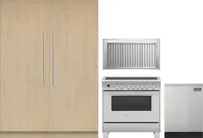 5 Piece Package Includes Refrigerator, Freezer, Range, Hood And Dishwasher